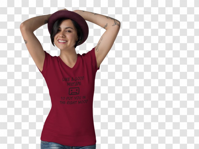 T-shirt Sleeveless Shirt Hoodie Top Clothing - Blouse - Good Mood Transparent PNG
