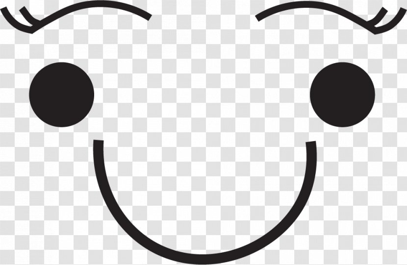 Clip Art Smiley - Black And White Transparent PNG