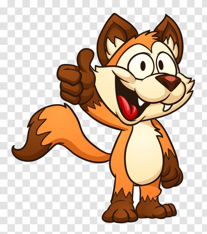 Red Fox Cartoon Clip Art - Cat Like Mammal Transparent PNG