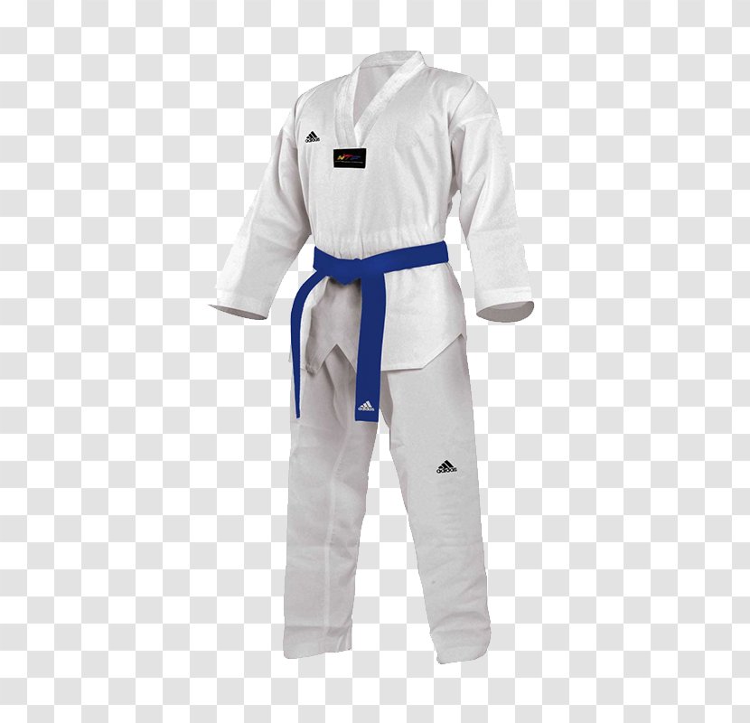 Dobok World Taekwondo Adidas Uniform - Collar - Material Transparent PNG