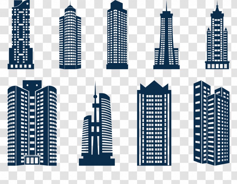 Skyscraper Building Skyline - Modern Architecture - Skyscrapers Icon Transparent PNG