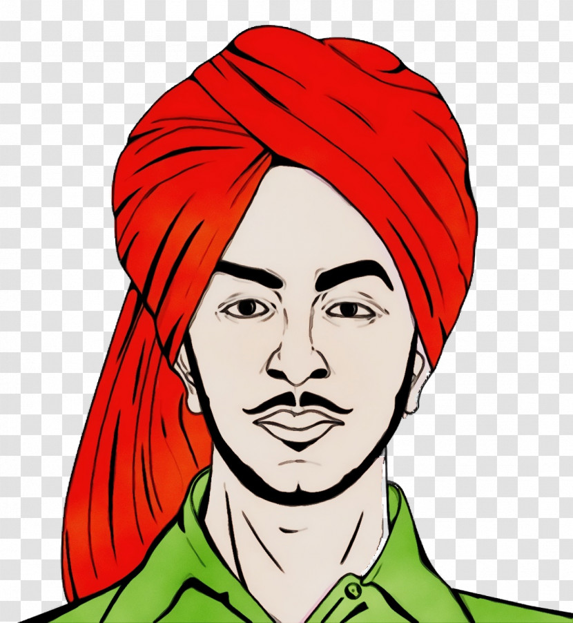 Face Turban Forehead Red White Transparent PNG