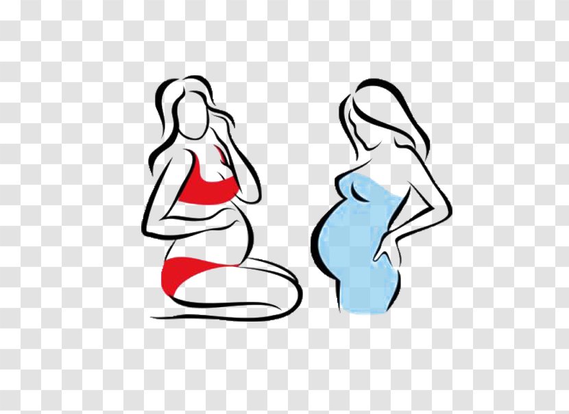 Pregnancy Woman Photography Illustration - Watercolor - Creative Cartoon Pregnant Transparent PNG