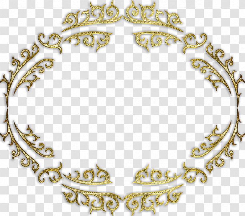 Art Jewellery Clip - Golden Frame Transparent PNG