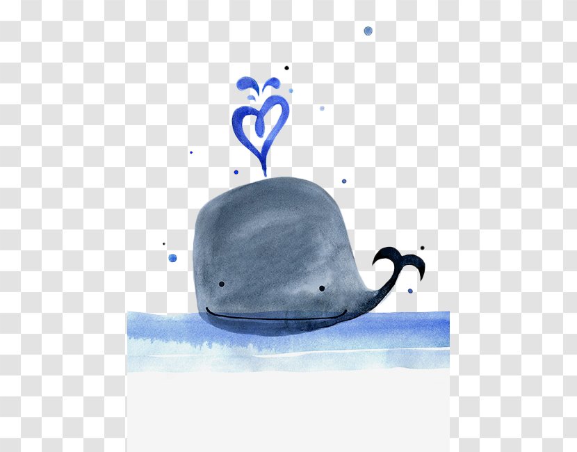 Feeling Whale - Idea - Hand-painted Transparent PNG