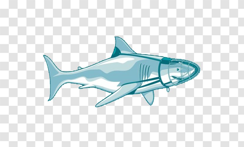 Tiger Shark Illustration - Rgb Color Model - Simple Blue Transparent PNG