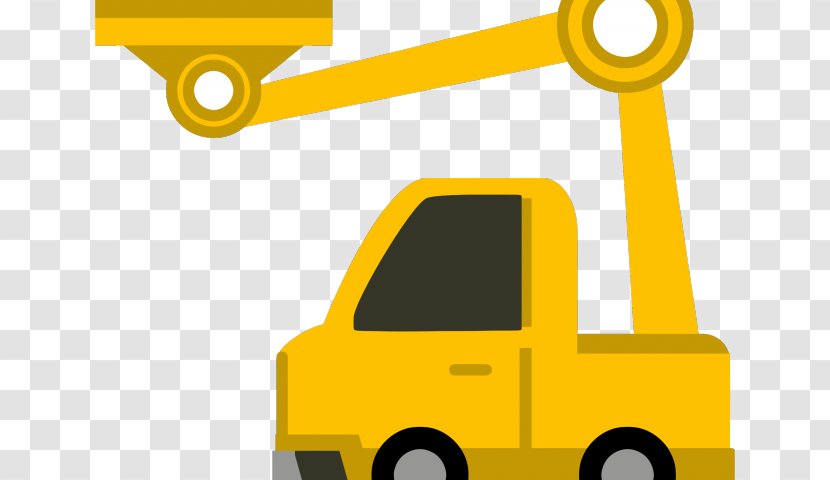 Clip Art Mobile Crane Truck - Semitrailer - Hydraulic Cartoon Transparent PNG
