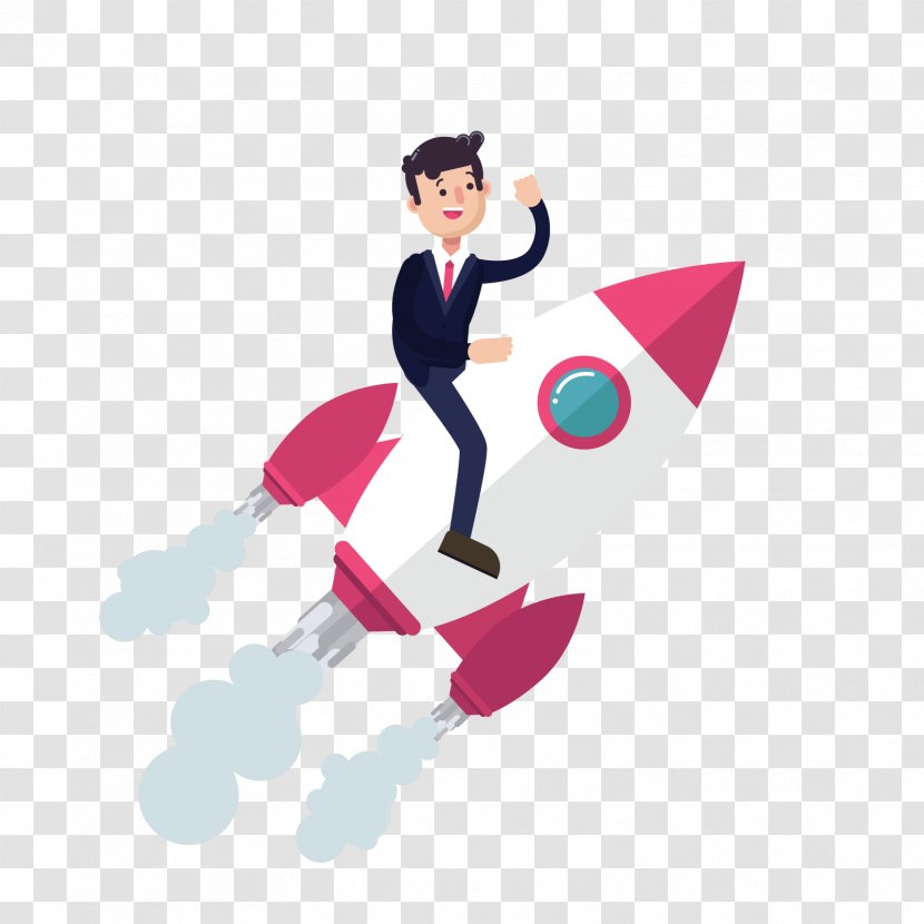 Website Service Rocket Man - Flower - Vector Transparent PNG