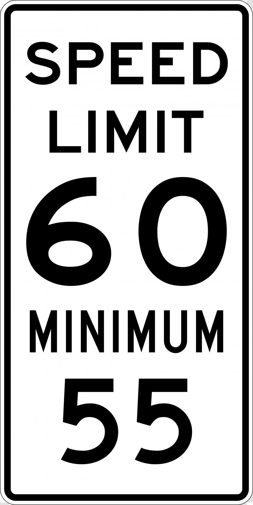 Car Speed Limit Traffic Sign Road Driving - Manual On Uniform Control Devices Transparent PNG