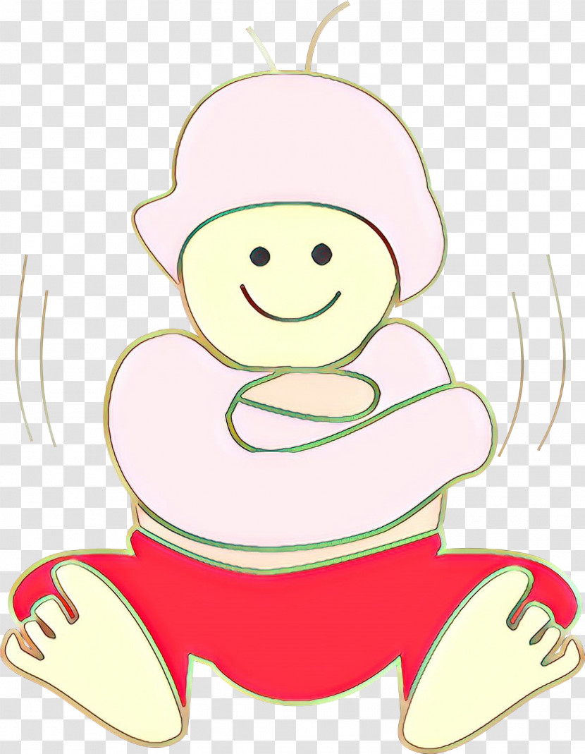 White Cartoon Pink Smile Happy Transparent PNG