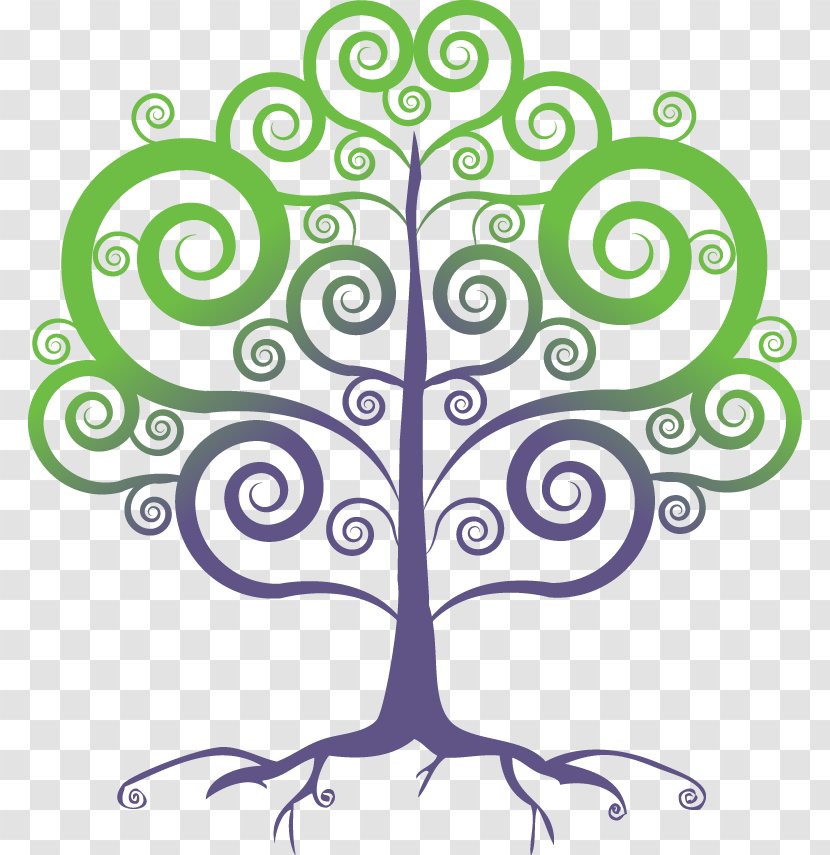 Floral Design Line Art Leaf Pattern - Tree Transparent PNG