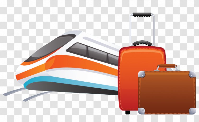 Train Rail Transport Electric Multiple Unit - Baggage Vector Material Transparent PNG