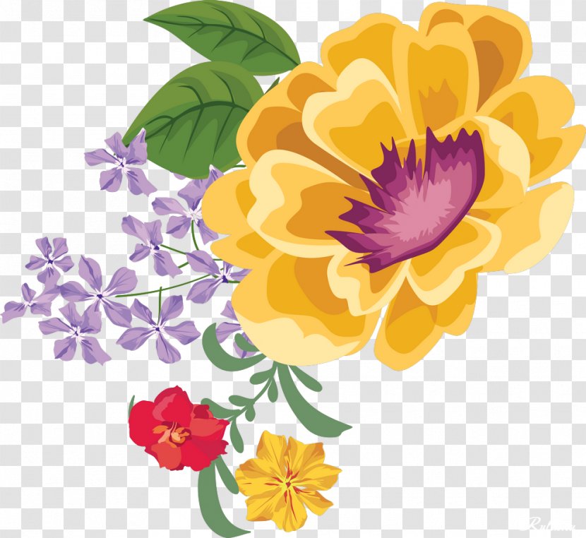 Cut Flowers Floral Design Clip Art - Flower - Pretty Transparent PNG