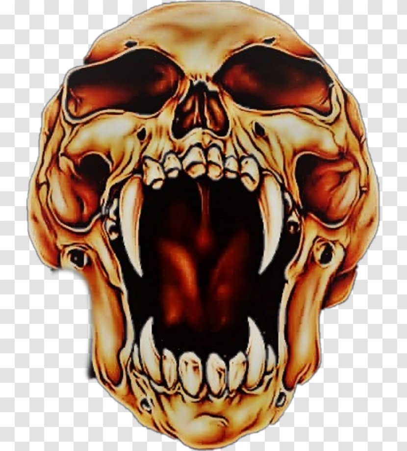 Skull Art Drawing Air Brushes - Artist - Open Mouth Transparent PNG