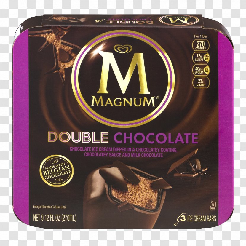 Chocolate Ice Cream Magnum Bar - Brand Transparent PNG