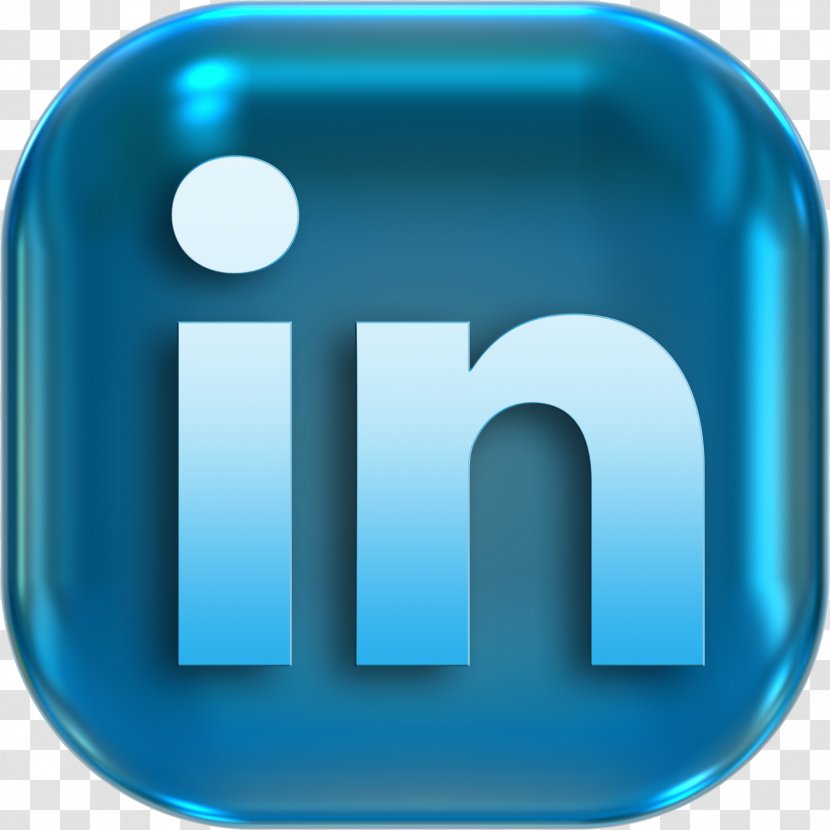 LinkedIn Symbol Trademark - Electric Blue - Aqua Transparent PNG