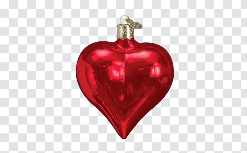 Christmas Ornament Decoration Glass Craft - Cranberry - Heart Transparent PNG