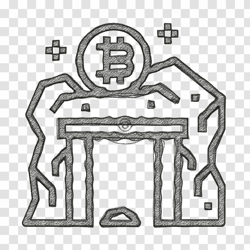 Data Mining Icon Mine Icon Bitcoin Icon Transparent PNG