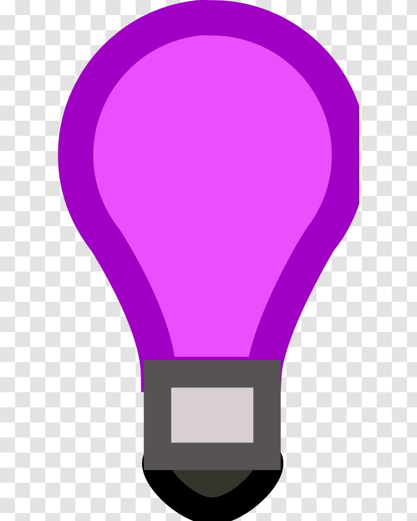 Incandescent Light Bulb Clip Art - Purple - Lightbulb Images Transparent PNG