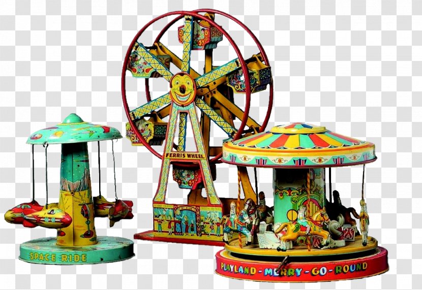Carousel Tin Toy Roll-O-Plane Fair - Recreation Transparent PNG
