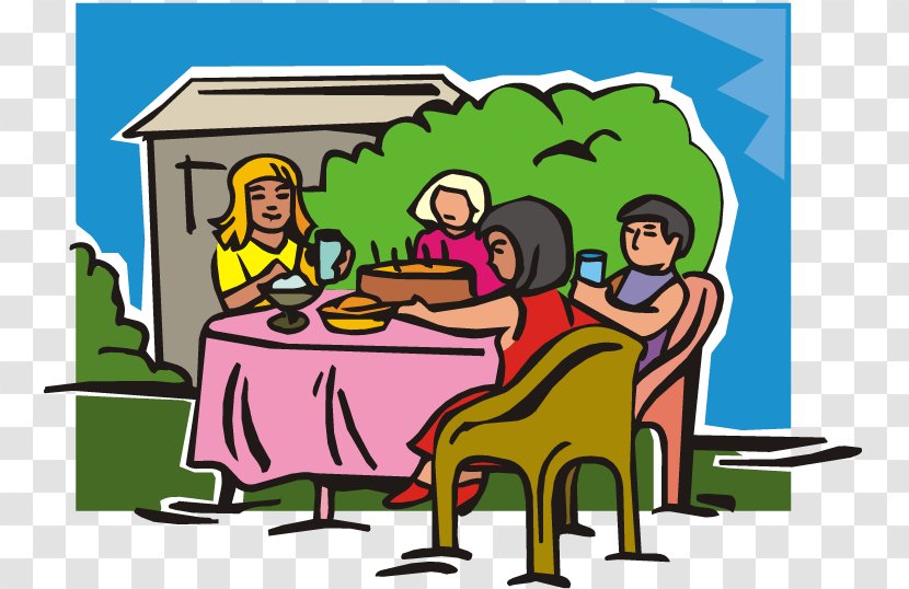 Table Eating Dining Room Dinner Clip Art - Pictures Of People Transparent PNG