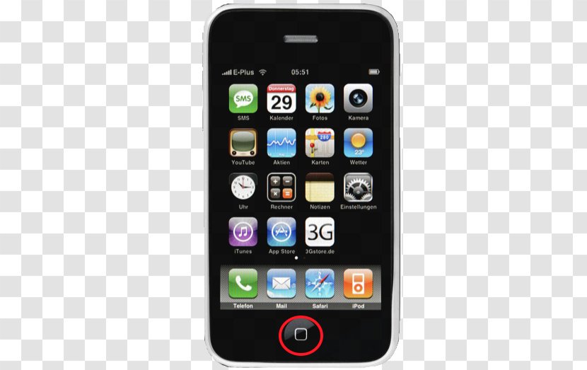 IPhone 3GS 4S 5c - Mobile Phones - Home Button Iphone Transparent PNG