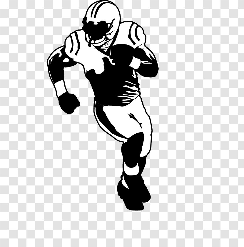 American Football Player Drawing - Rugby Silhouette Transparent PNG