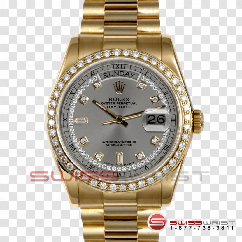 Platinum Watch Rolex Day-Date Colored Gold - Metal Transparent PNG