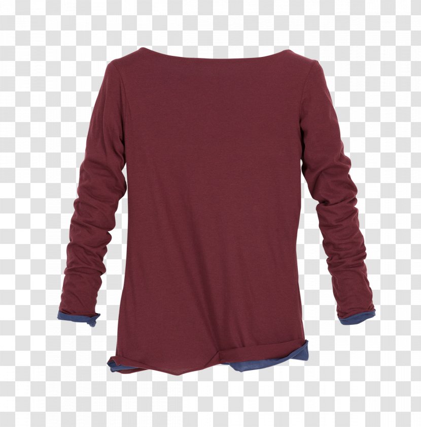 Long-sleeved T-shirt Shoulder Maroon - Tshirt Transparent PNG