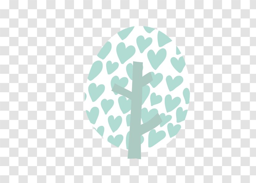 Cartoon - Symmetry - Blue Heart Tree Transparent PNG