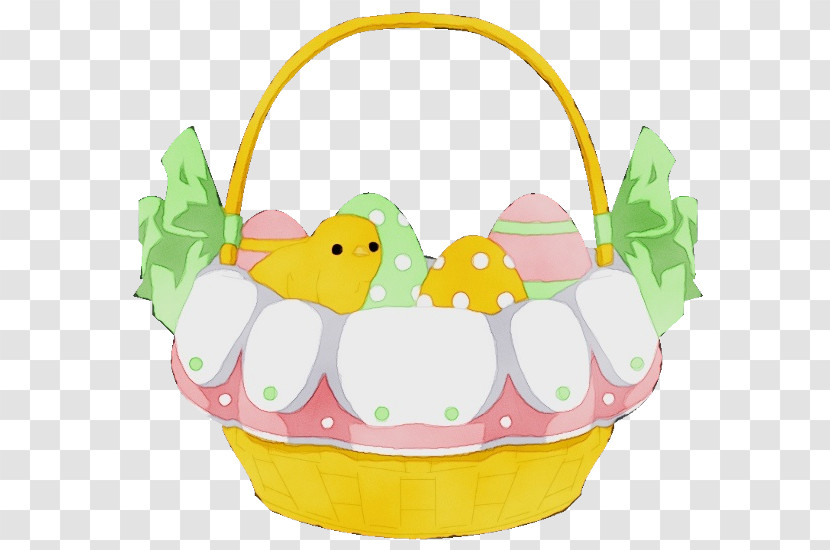 Yellow Easter Storage Basket Basket Gift Basket Transparent PNG