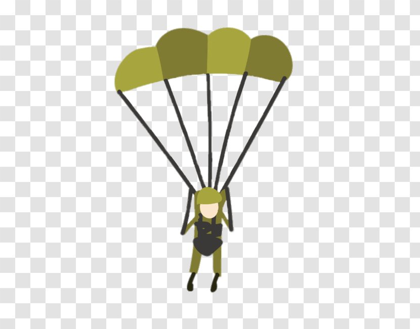 Parachute Skydiver Paratrooper Clip Art - Sticker Transparent PNG
