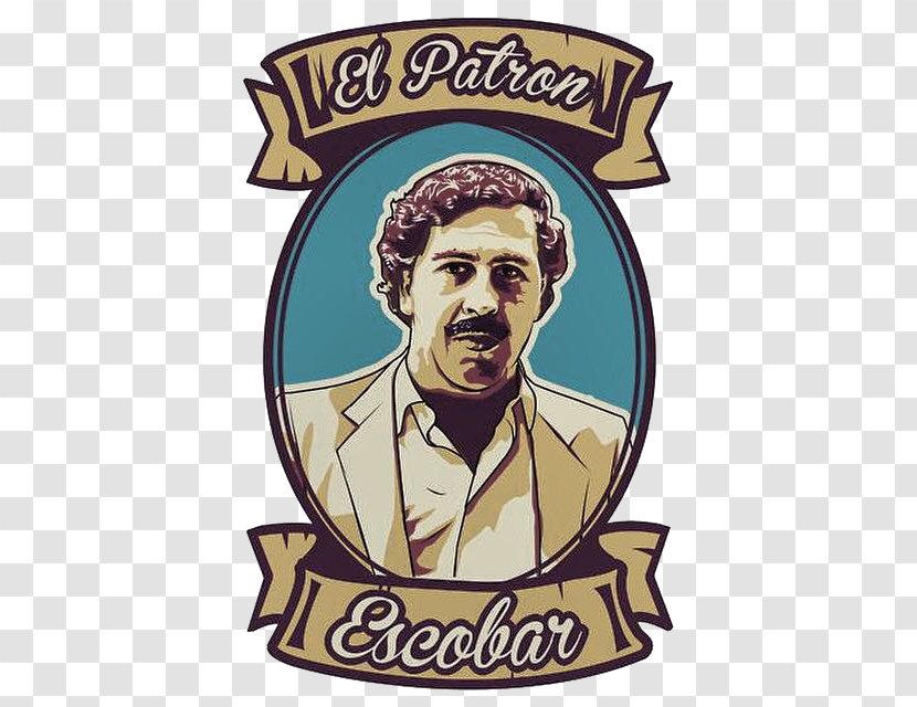 Pablo Escobar Narcos T-shirt Mug Shot Medellín Cartel - Logo Transparent PNG