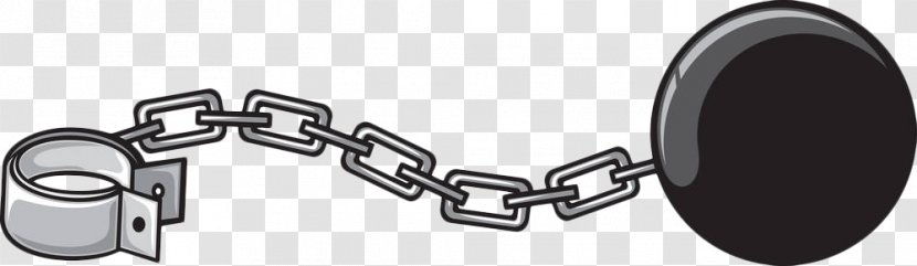 Ball And Chain Royalty-free Clip Art - Line - Hand Painted Black Metal Handcuffs Transparent PNG