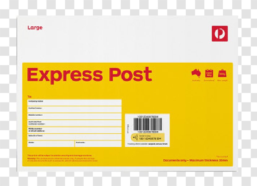 Express Mail Australia Post Postage Stamps Registered - Large Parcel Transparent PNG