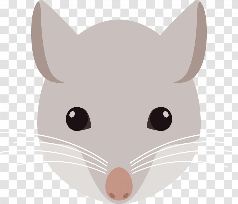 Rat Mouse Clip Art - Head - Cartoon Vector Transparent PNG