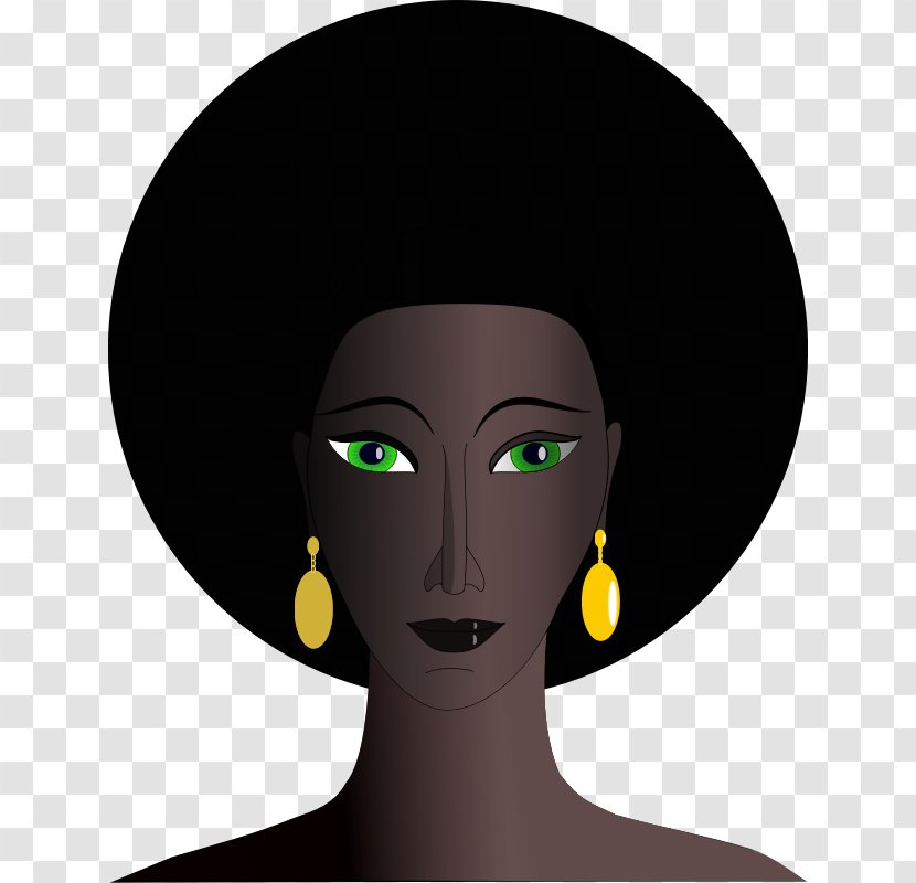 Black Woman Clip Art - Flower - Cartoon Eye Transparent PNG