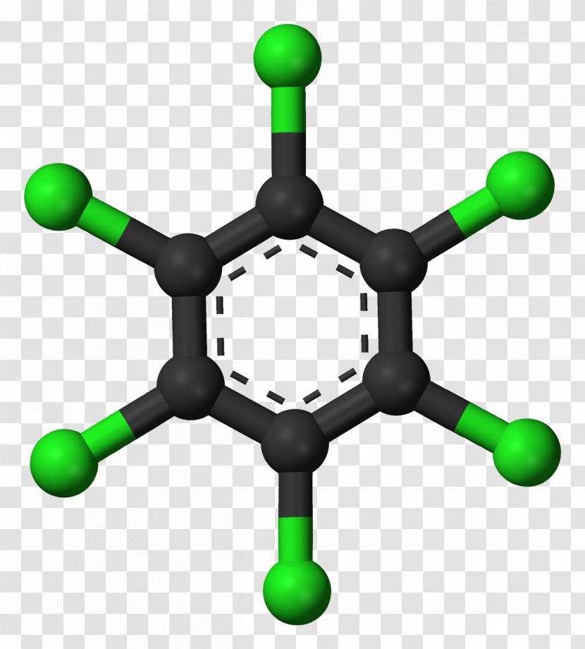 1,4-Dichlorobenzene Hexachlorobenzene Chemistry Molecule Ball-and-stick Model - Tree - Oil Molecules Transparent PNG