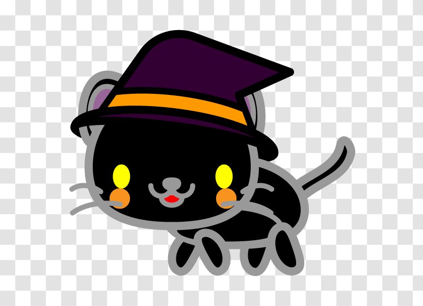 Clip Art Illustration Product Design Character - Logo - Black Cat Transparent PNG