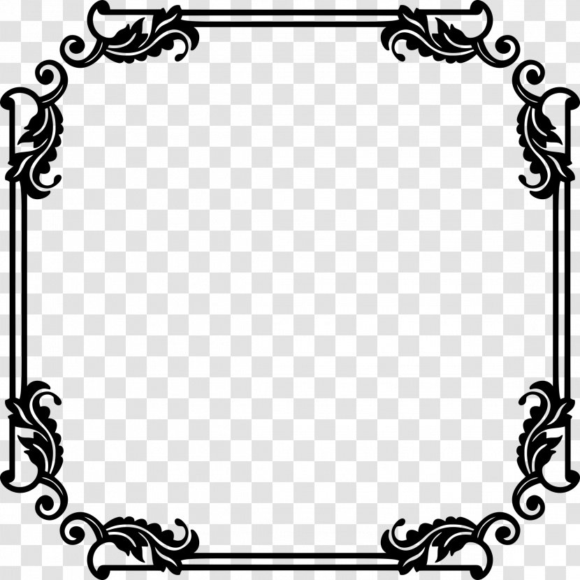 Clip Art - Black - Maroon Frame Transparent PNG