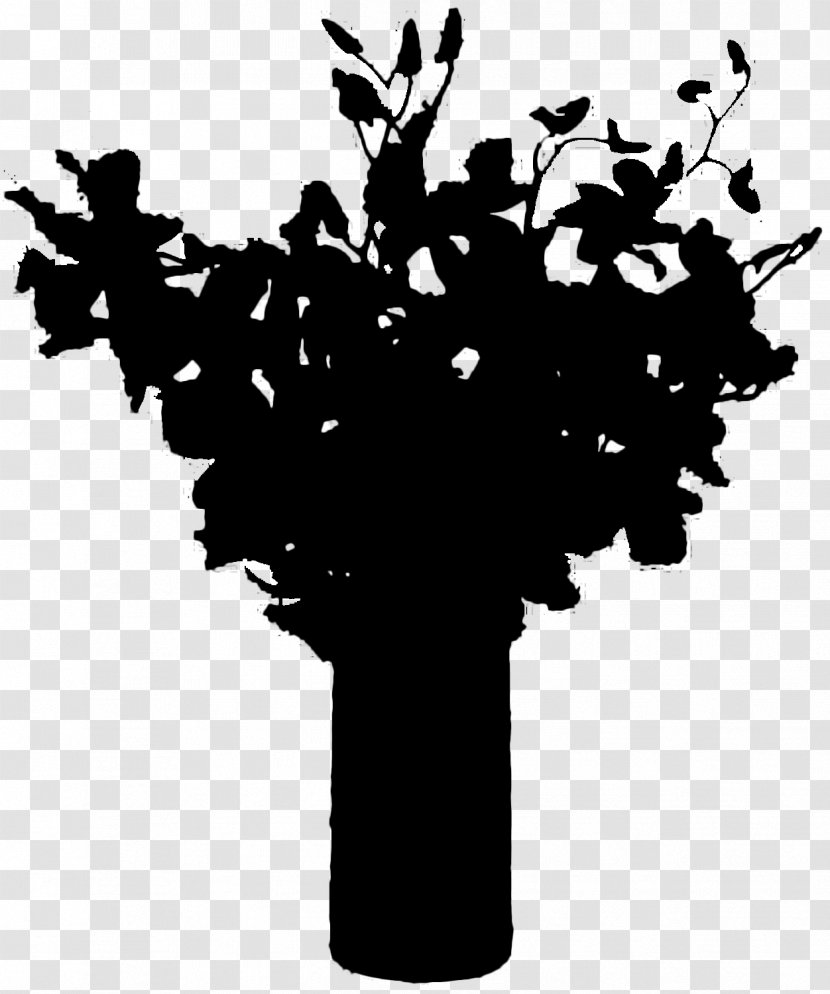 Flowering Plant Silhouette Font Branching - Tree Transparent PNG