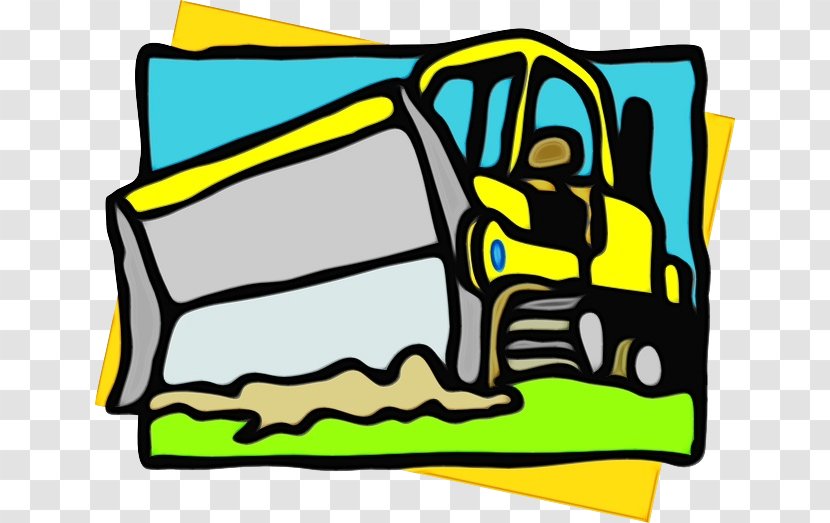 Heavy Machinery Construction Bulldozer Excavator Building - Mining - Yellow Transparent PNG