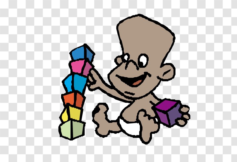 Toy Block Clip Art - Cartoon - Baby Playing With Blocks Transparent PNG