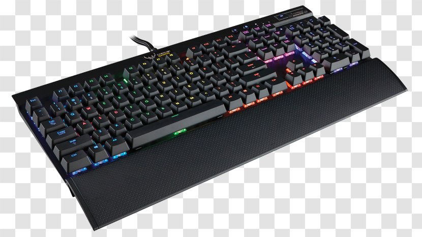 Computer Keyboard Corsair Gaming K70 RGB Mechanical English - Backlight - US Color Model Cherry MX Rapidfire Speed KeyboardCorsair Transparent PNG