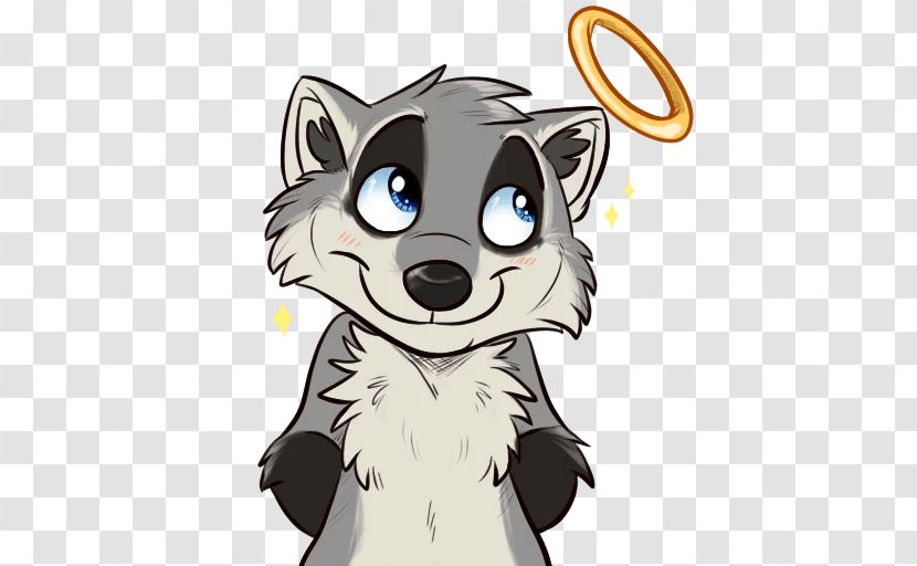 Sticker Whiskers Raccoon Telegram Dog - Marsupial Transparent PNG