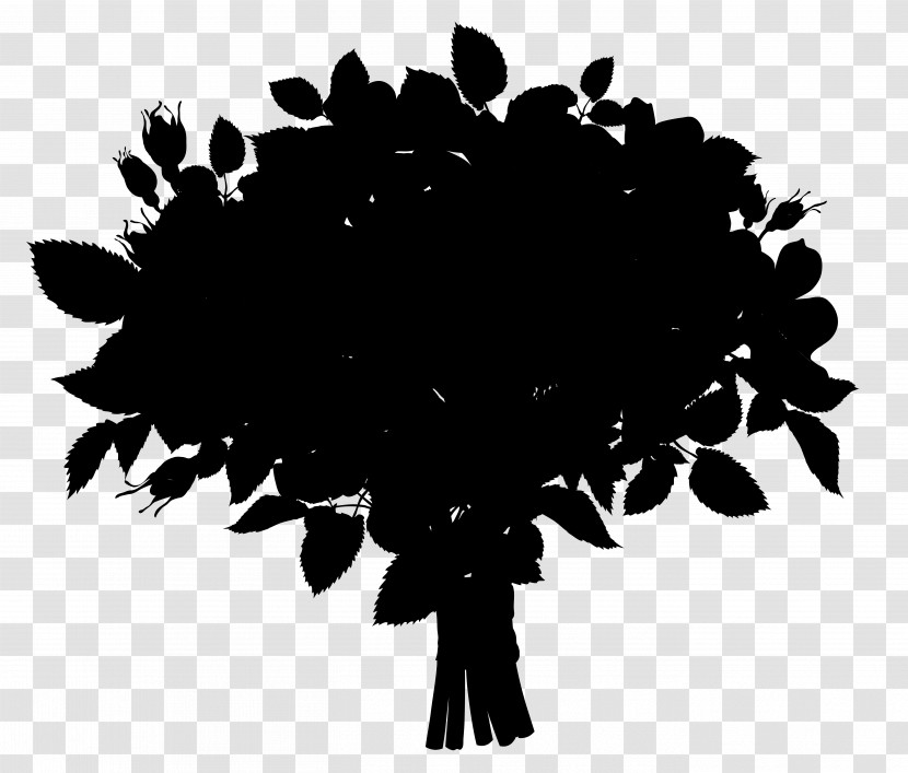Leaf Tree Black-and-white Plant Logo Transparent PNG