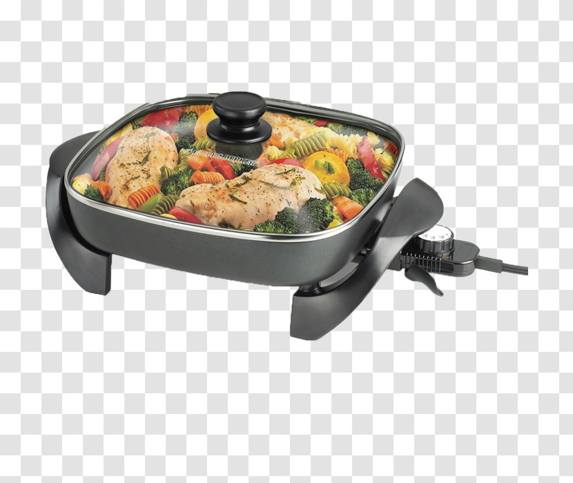 Frying Pan Black & Decker 12-Inch Electric Skillet SK1212B Kitchen Cookware - Food - The Mall Transparent PNG