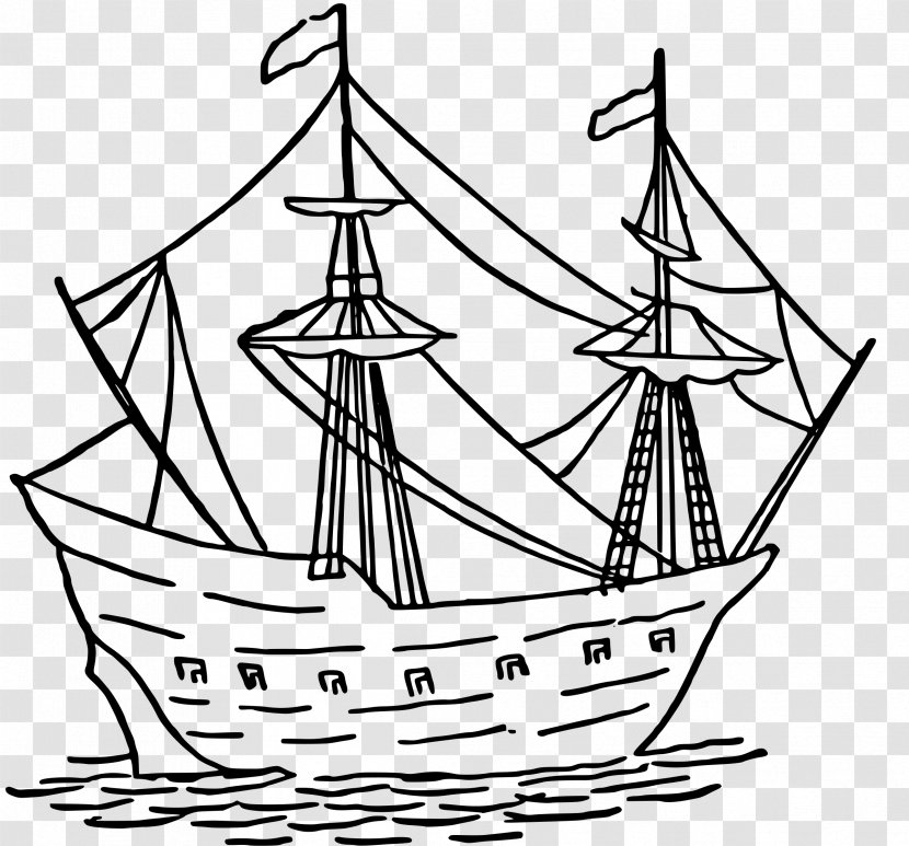Caravel Drawing Ship - Manila Galleon Transparent PNG