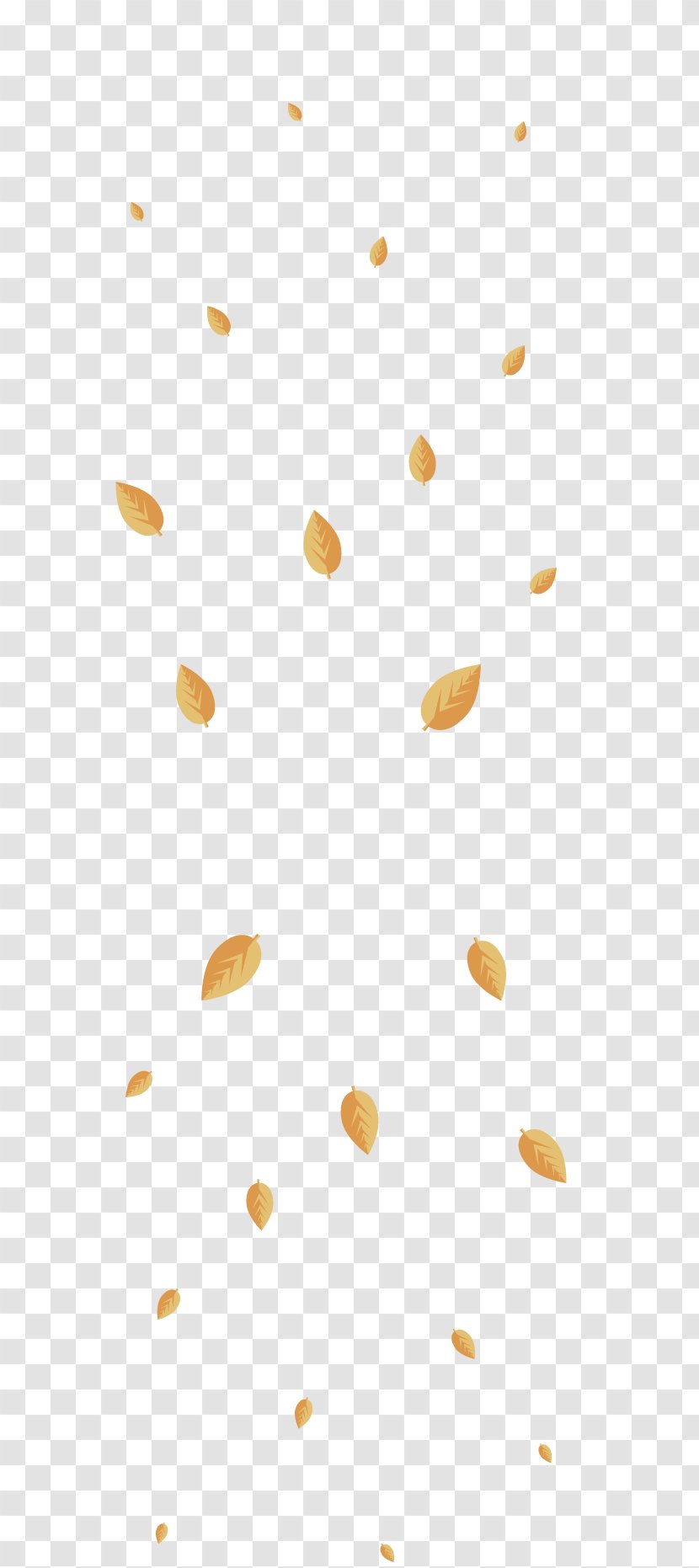 Autumn Leaf - Yellow - Floating Leaves Transparent PNG