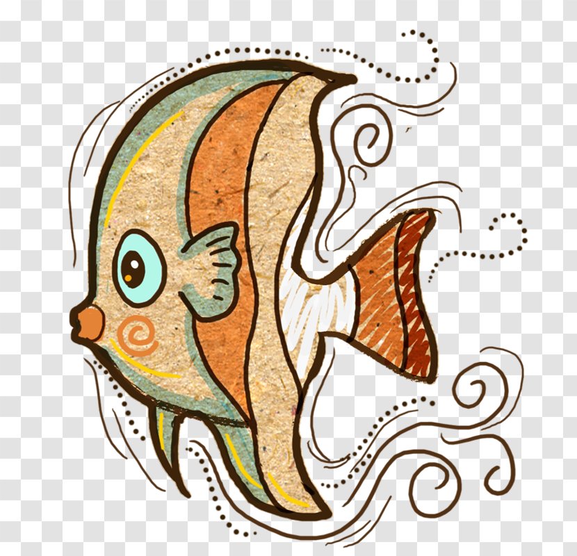 Clip Art Illustration Cartoon Image - Animal - Brown Fish Designs Transparent PNG